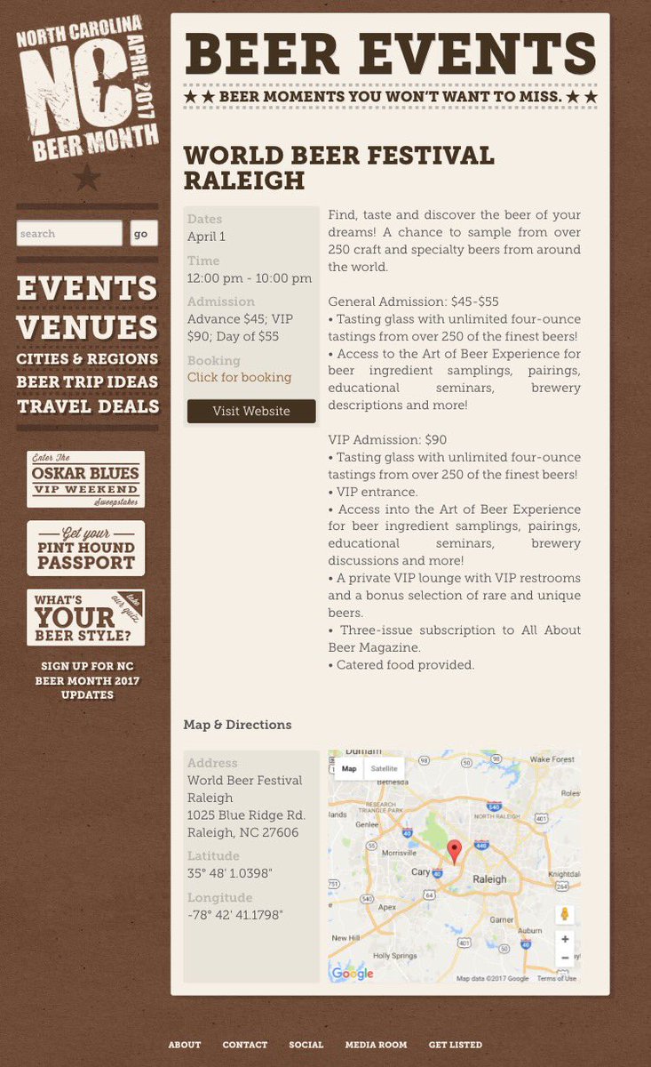 16 hours until the greatest show on earth! The <a href="/worldbeerfest/">WorldBeerFest</a> Raleigh!

Oh, and it's <a href="/NCBeerMonth/">NC Beer Month</a> Day 1!

C U soon!

allaboutbeer.com/gather-for-bee…