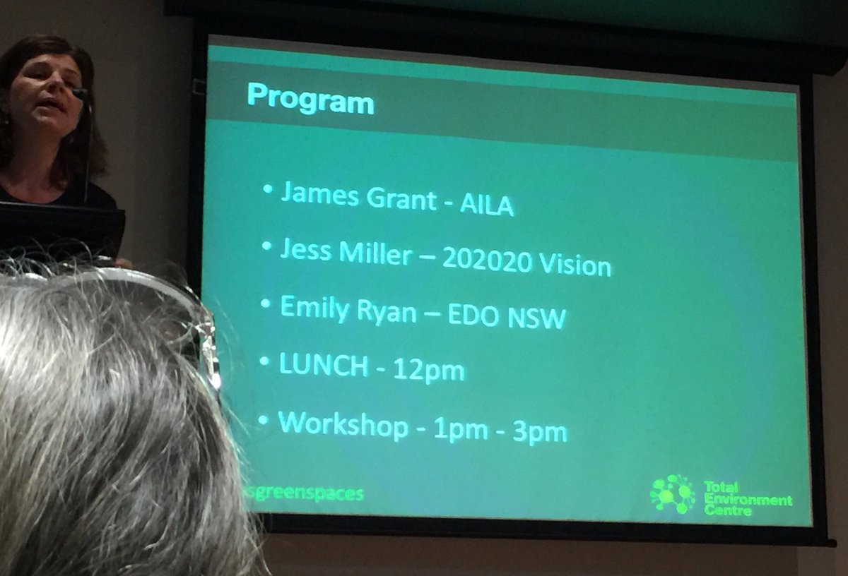 wilso71's tweet photo. Great program at the #sosgreenspaces forum today. Shame no polititicans are contributing to this import cause! #nswpol #702sydney https://t.co/Tj1BX0EMxV