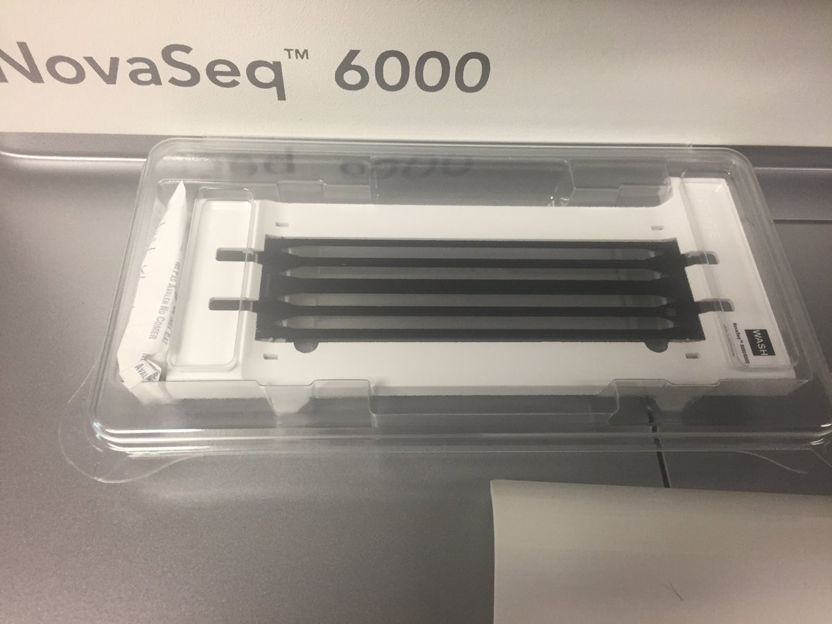NeBanovich's tweet photo. On my way out the door for #AACR17 snapped a few shots of the new @illumina NovaSeq getting set up at @TGen. #allthereads #look@thatflowcell https://t.co/wSk34T6CkB