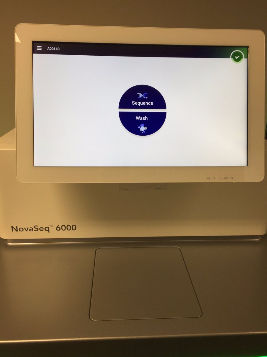 NeBanovich's tweet photo. On my way out the door for #AACR17 snapped a few shots of the new @illumina NovaSeq getting set up at @TGen. #allthereads #look@thatflowcell https://t.co/wSk34T6CkB