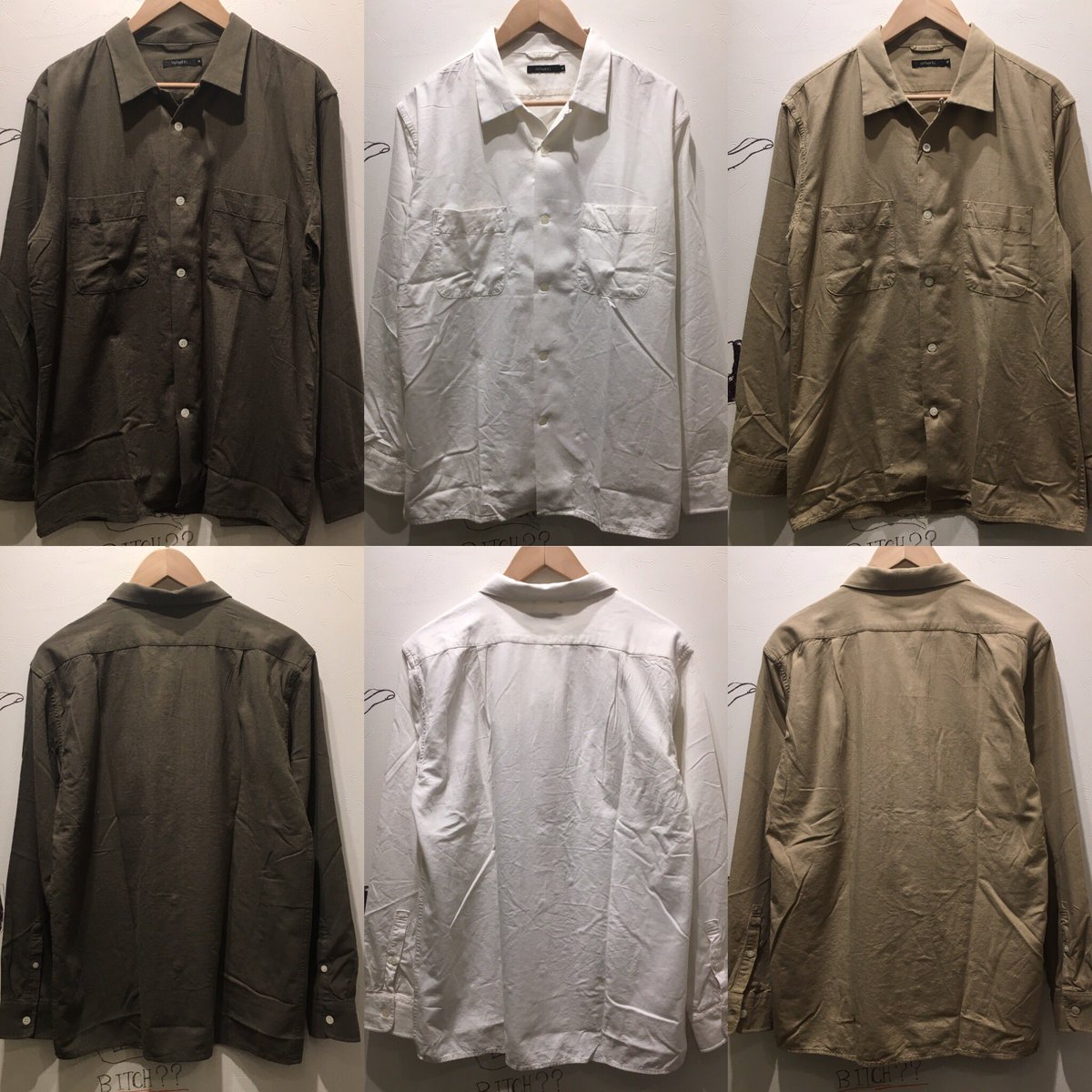 smoking_enjoy's tweet photo. 『VINTAGE EL/Open collar L/S shirt』
COLOR：WHITE/OLIVE/BEIGE SIZE：M/L/XL PRICE：￥4,900-(+TAX)
#vintage_el #ones_word #onesword #ワンズワード #オープンカラー https://t.co/FCwOttYsvr