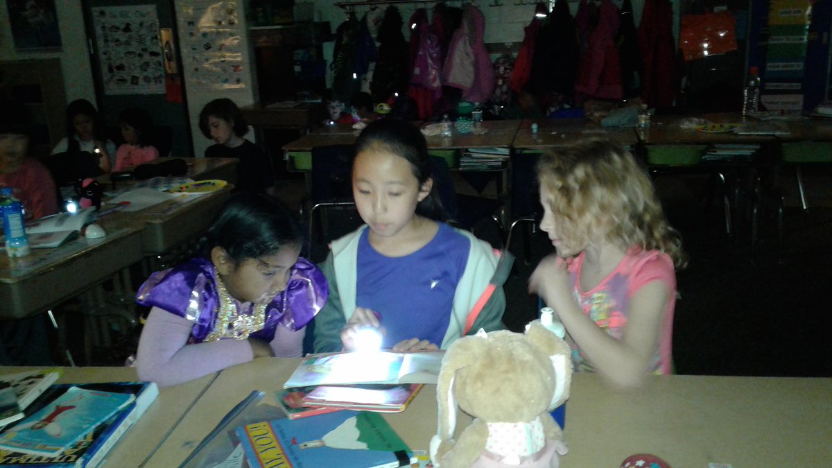 4thThurston's tweet photo. What a way to end March Reading Month by flashlight reading with your first grade buddy, creative and fun @4thThurston , @a2Thurston https://t.co/C6UNlRIcrm