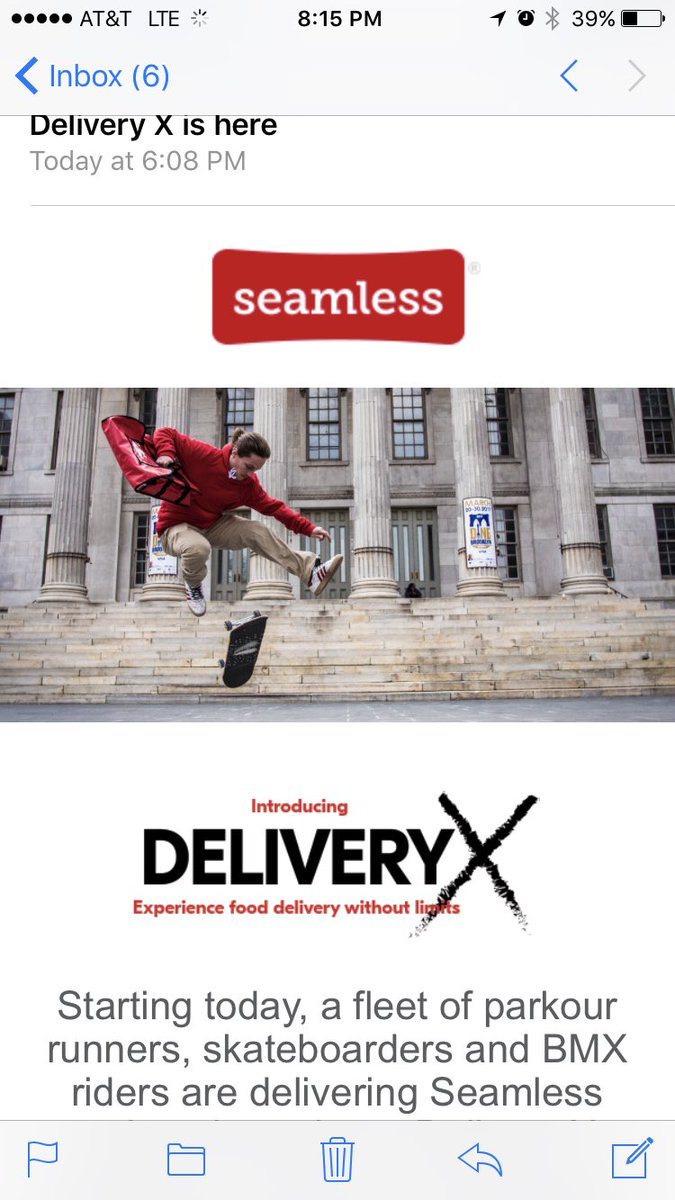 mr_mccool's tweet photo. Yo @Seamless - your April fools stunt released early. Either your gettin meta or this was a mistake. Just FYI! https://t.co/j8iEeC7k1U