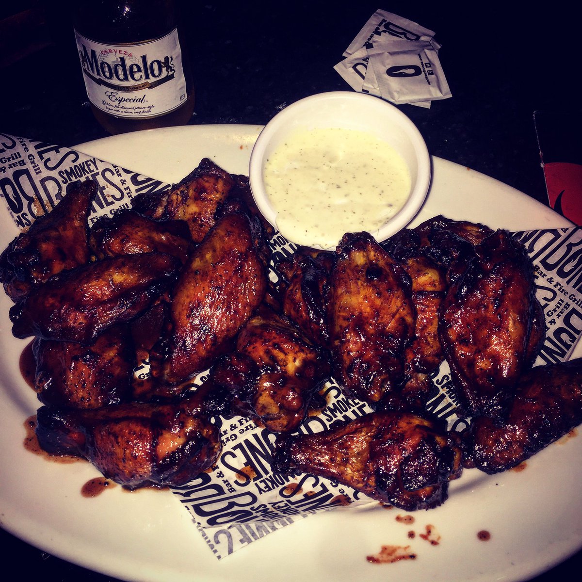 Life right now... 😏😋 #smoked #chipotlebbq #sweetandtangy #smokeybones