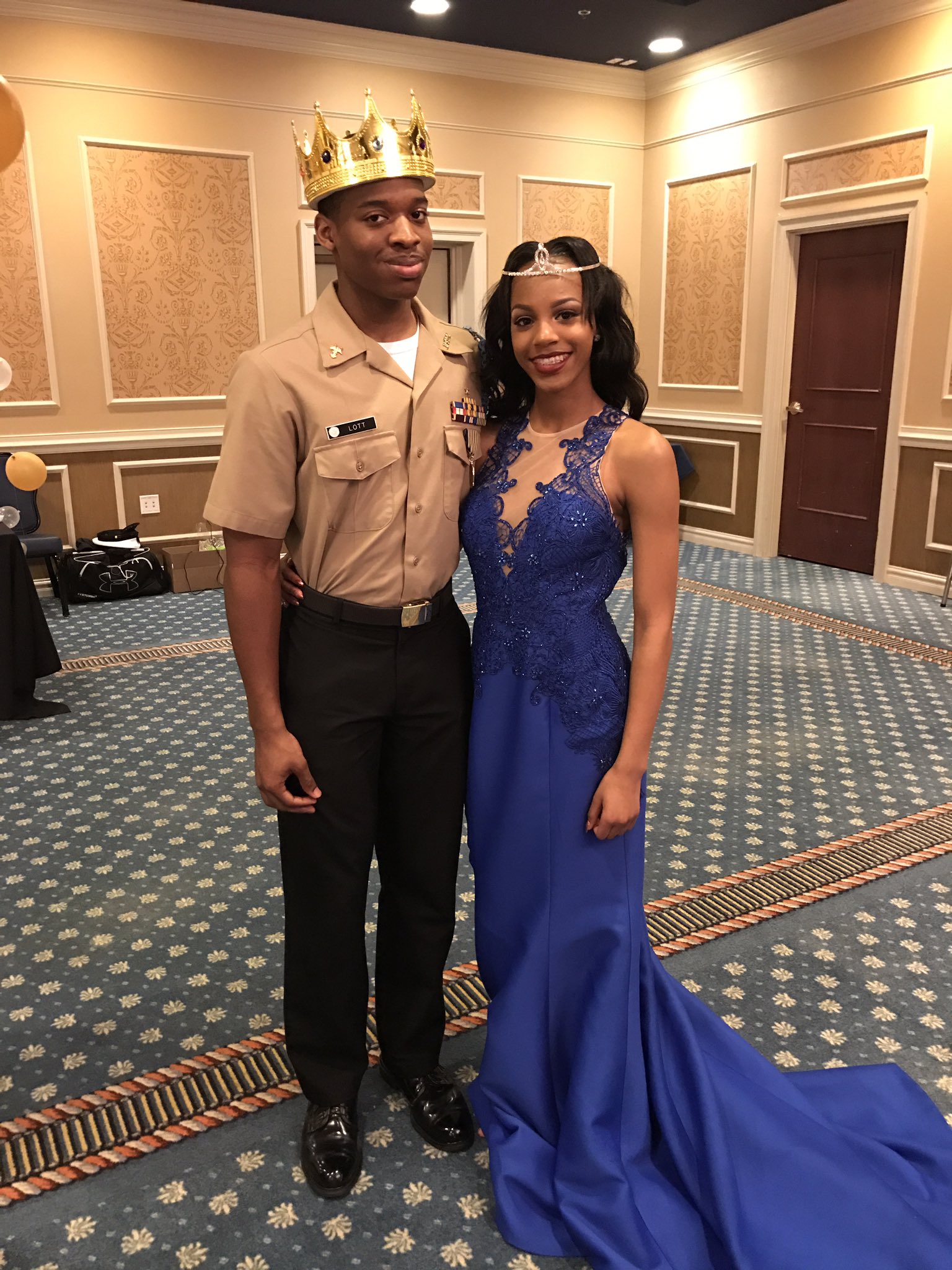 Military store ball gown