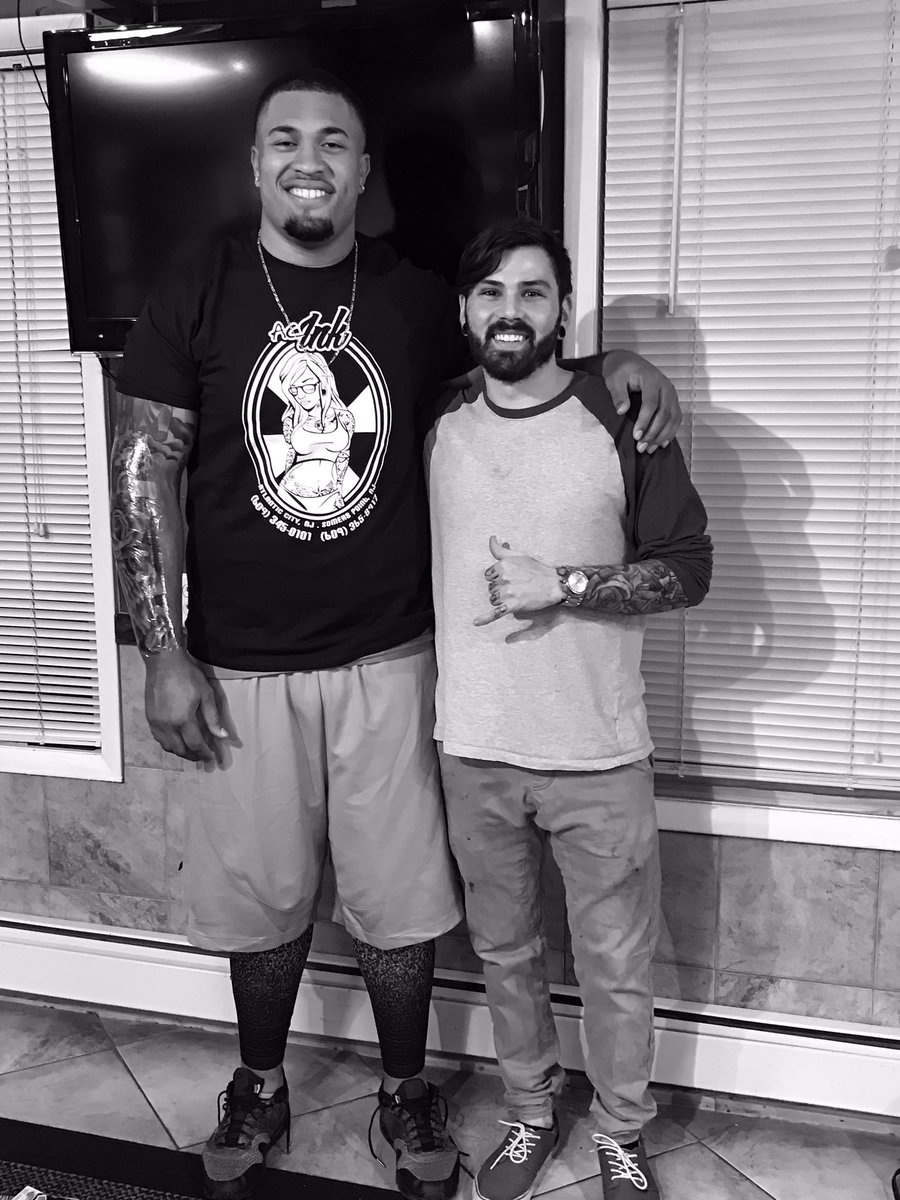 AJohn15's tweet photo. Shoutout to my guy @DanCzarTattoo for the new ink with a quick 6 hour session. Definitely one of the most talented artists I've come across. https://t.co/NltkgAmK42