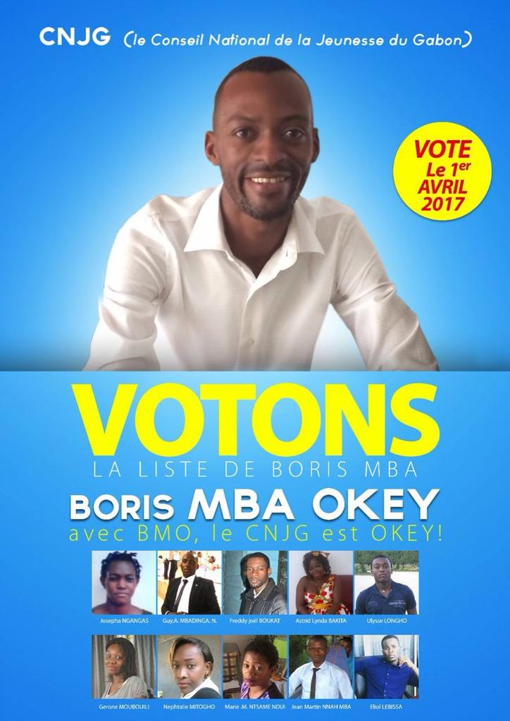 RomaricMbama's tweet photo. #Gabon pour un CNJ à la jeunesse par la jeunesse et pour la jeunesse Boris Mba est la solution 💚💛💙 https://t.co/k5YW10iNy7