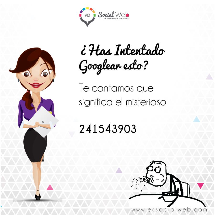 essocialweb's tweet image. #Fact Si curiosamente buscamos el número 241543903 dentro de google, encontraremos algo muy curioso, en nuestro #IG @essocialweb te contamos