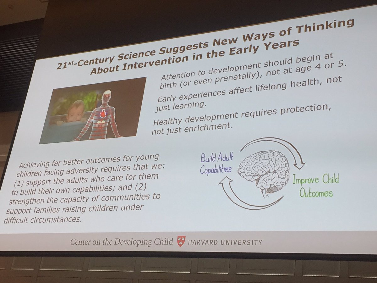 cvmurph's tweet photo. Shonkoff sharing new ways of thinking about improving outcomes for children #ecld17 https://t.co/MwSMYeOME9