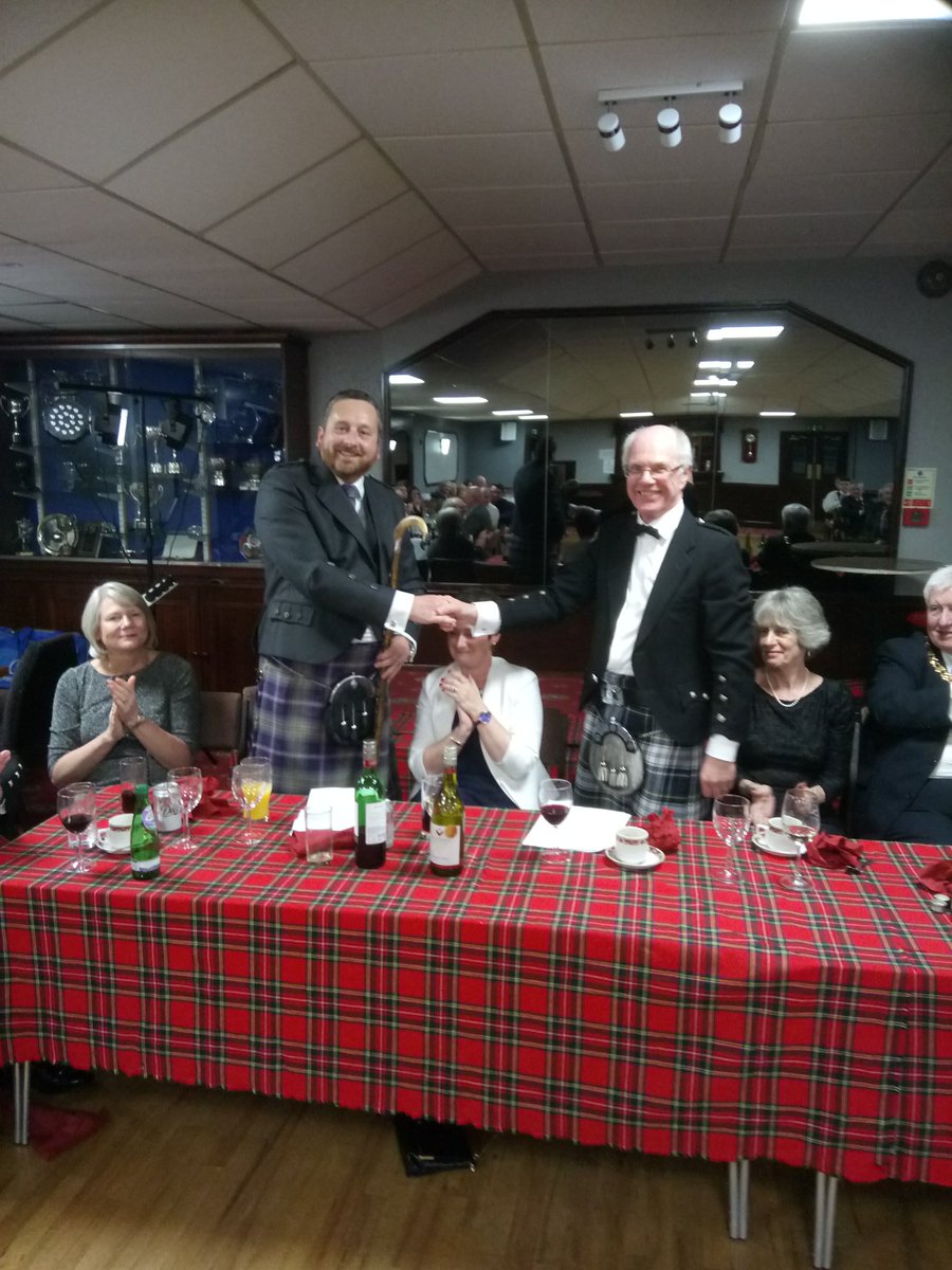 shottsgames's tweet photo. Welcoming the new Chieftain, Ronnie Miles at the Shotts Highland Ball 2017 https://t.co/IKjPDIdrkI