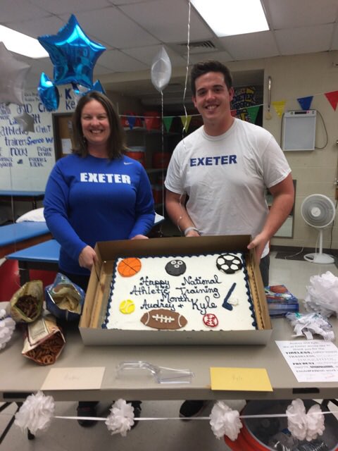 ExeterAthletics's tweet photo. March is National Athletic Trainers Month. Thank you, Audrey and Kyle! https://t.co/PtuRyLtt3x