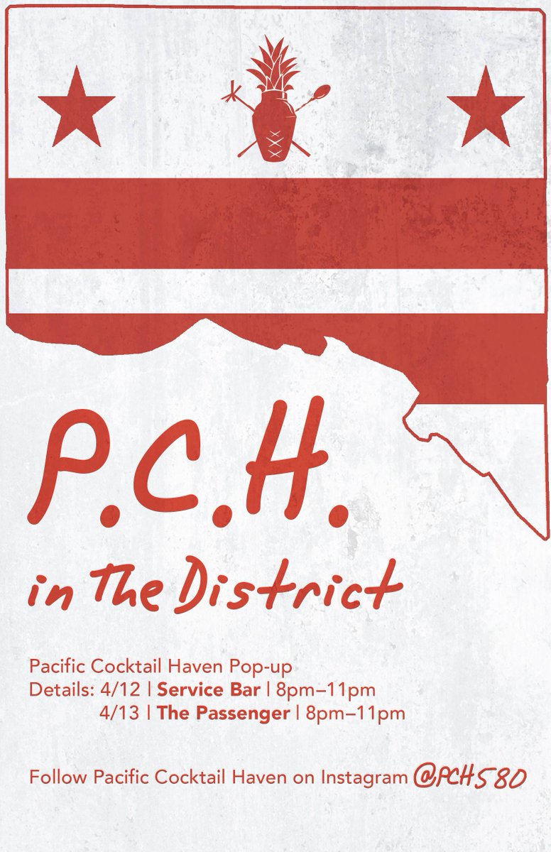 Tierney Plumb (@tiers2you) on Twitter photo Fun af April news: <a href="/PCH580/">P.C.H.</a> cocktail #popup w/ <a href="/therealdiedrich/">Kevin Diedrich</a> straight outta #SF for two nights only <a href="/ServiceBarDC/">Service Bar DC</a>, <a href="/PassengerDC/">The Passenger</a>! @eater_dc Fun af April news: <a href="/PCH580/">P.C.H.</a> cocktail #popup w/ <a href="/therealdiedrich/">Kevin Diedrich</a> straight outta #SF for two nights only <a href="/ServiceBarDC/">Service Bar DC</a>, <a href="/PassengerDC/">The Passenger</a>! @eater_dc