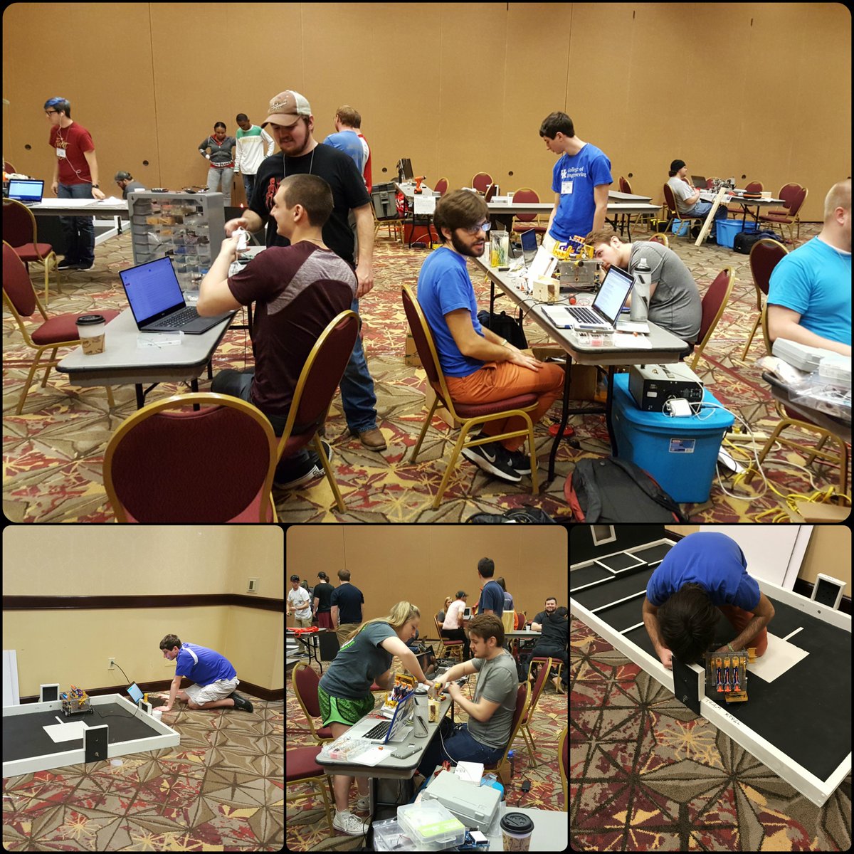 We're working to train up our robot to be able to fight the force! #bringdowntheshield #lightsaberglow #shootthatnerfgun 
#SoutheastCon17