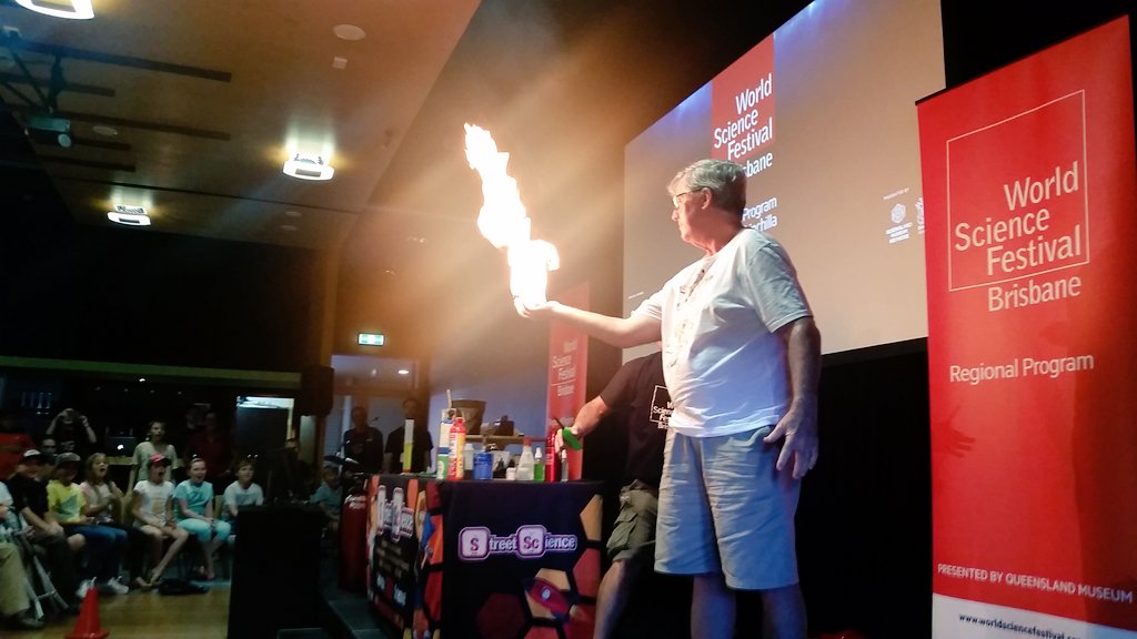WSFBrisbane's tweet photo. @ScienceSteve1 setting local teachers from #chinchilla on FIRE! 🔥🔥🔥 #scienceiscool #WSFBregional #rethinkscience #itsliveinqueensland https://t.co/ZCRjFJY4j5