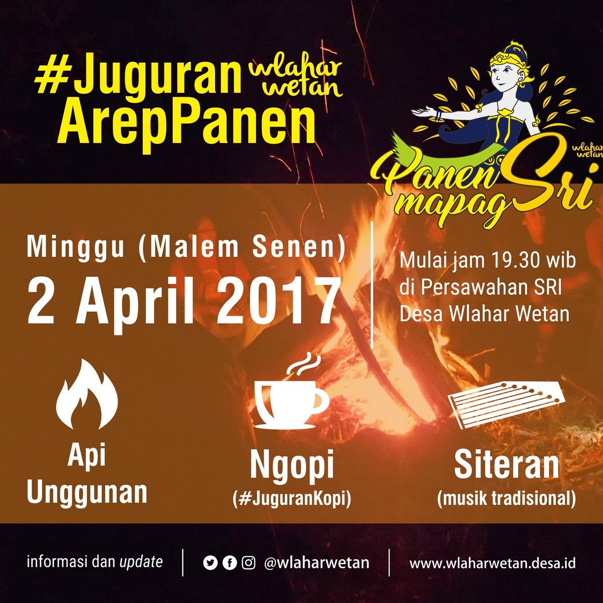 desabanyumas's tweet photo. Rangkaian Panen Mapag Sri di #desa @wlaharwetan . Mulai besok malam. Terbuka untuk umum. Monggo.. Cc @ganjarpranowo @ir_achmadhusein https://t.co/D9rjHXjGu9