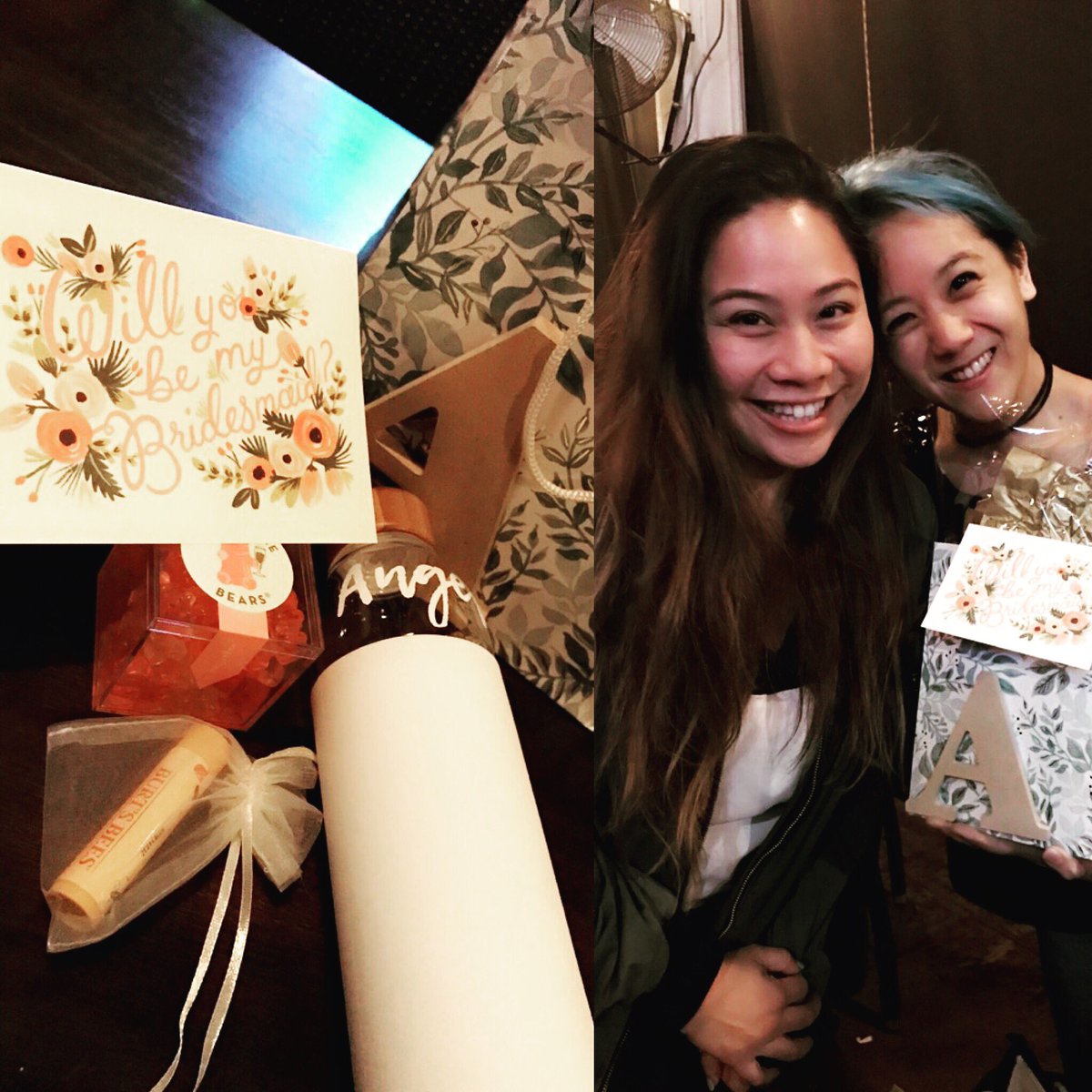 hi_mav's tweet photo. Oh, yeah, I said "yes" to @akidnamedkt β€π°π» #love #since1stgrade #dlsbarkada #bridesmaid #friendshipgoals https://t.co/8ThtnAC9tw