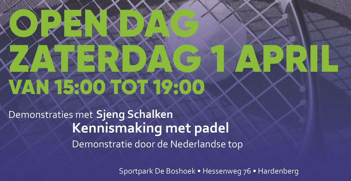 Iedereen is vandaag van harte welkom op de Boshoek om ons nieuwe tennispark te bewonderen. Een hapje en drankje staan voor u klaar.