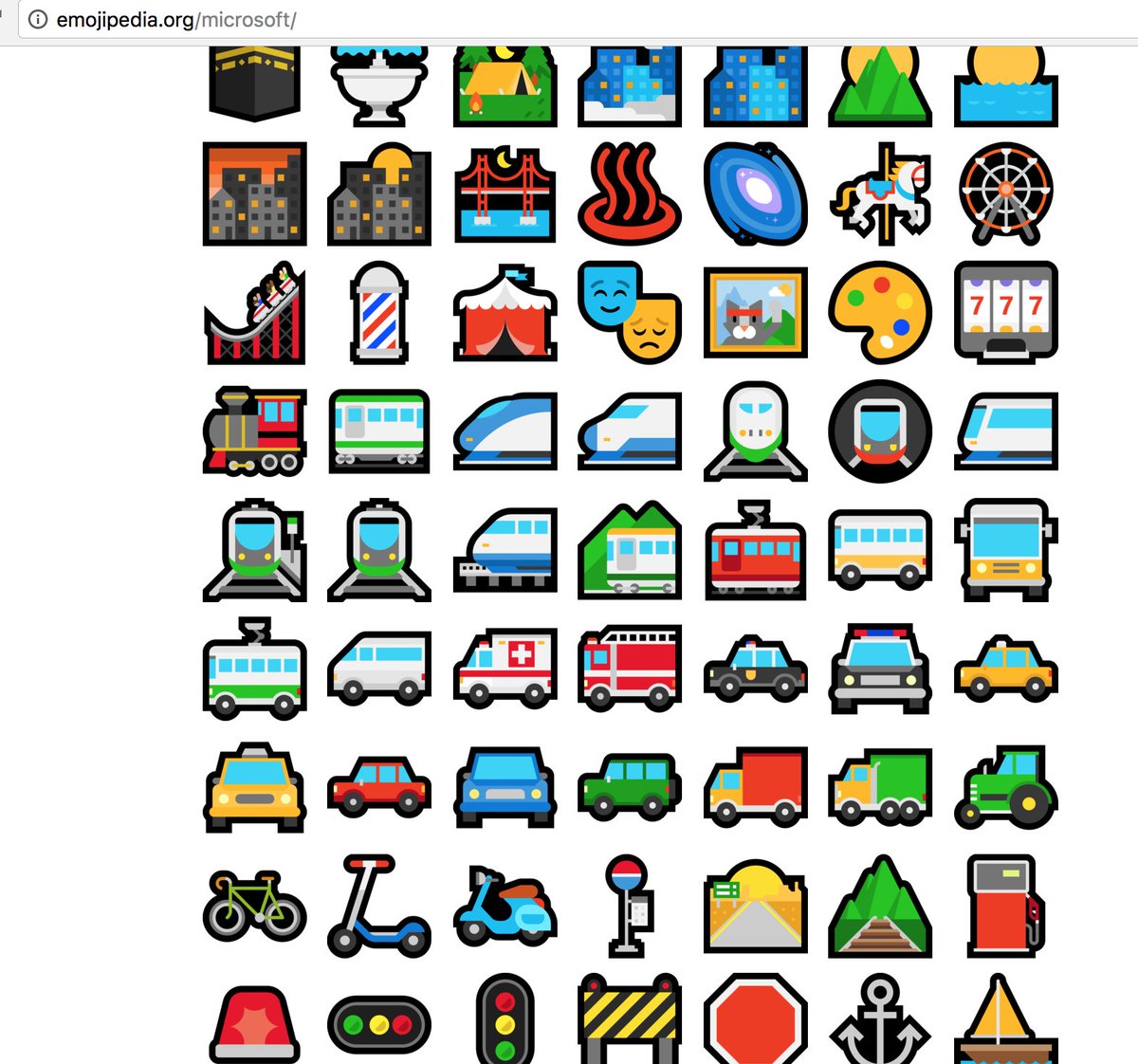 aretecode's tweet image. Toy car mat from childhood days... meet Windows emoji.