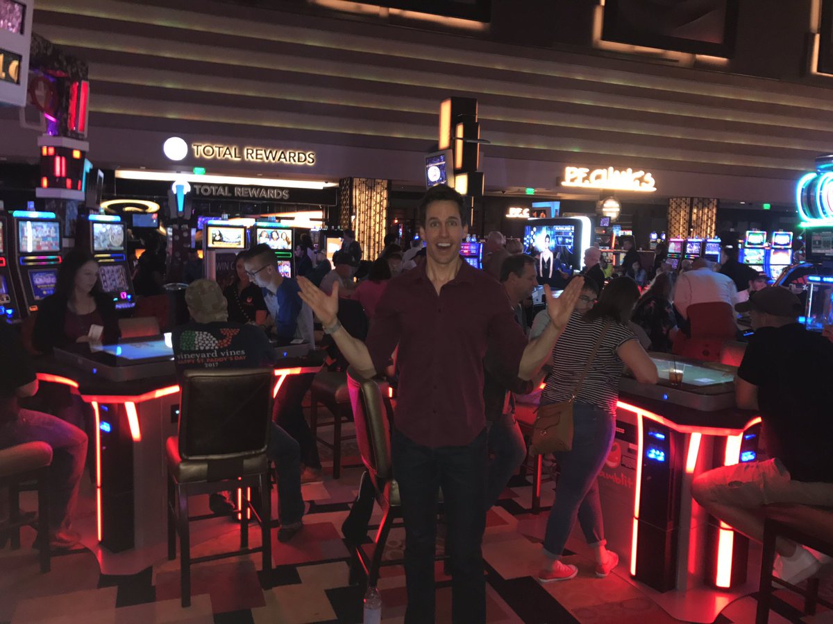 DarionL1's tweet photo. Launching 3 games @PHVegas this week & it's PACKED! Commercials running on all their monitors & happy players - SO FUN! @GamblitGaming 👏🏻😁 https://t.co/P8NFhJ7TMT