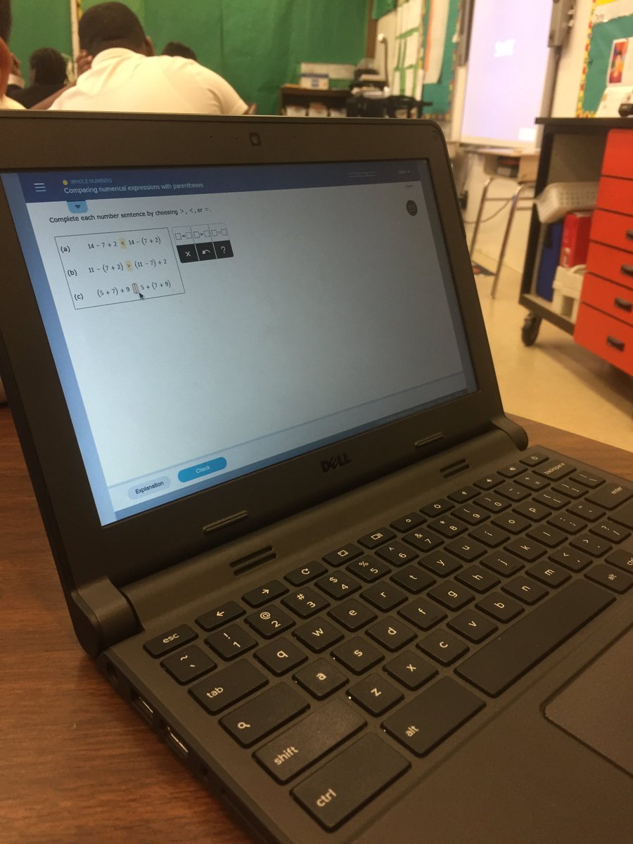 BloggerBrooks's tweet photo. Students at work with ALEKS math program.I am able to direct their learning path to where they need help the most #differentiation #RCSD9CLC https://t.co/Q1KaYZ9pJk