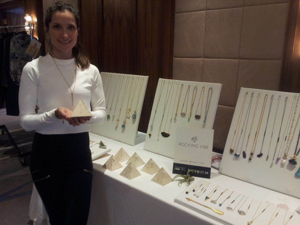 heathertoskan's tweet photo. #jewelry #designer #LianaLouzon w her @ rockingvibe #crystal, #linear, #geometric #pendants @TorontoFashion #TFIPBB https://t.co/TN3O05CbId