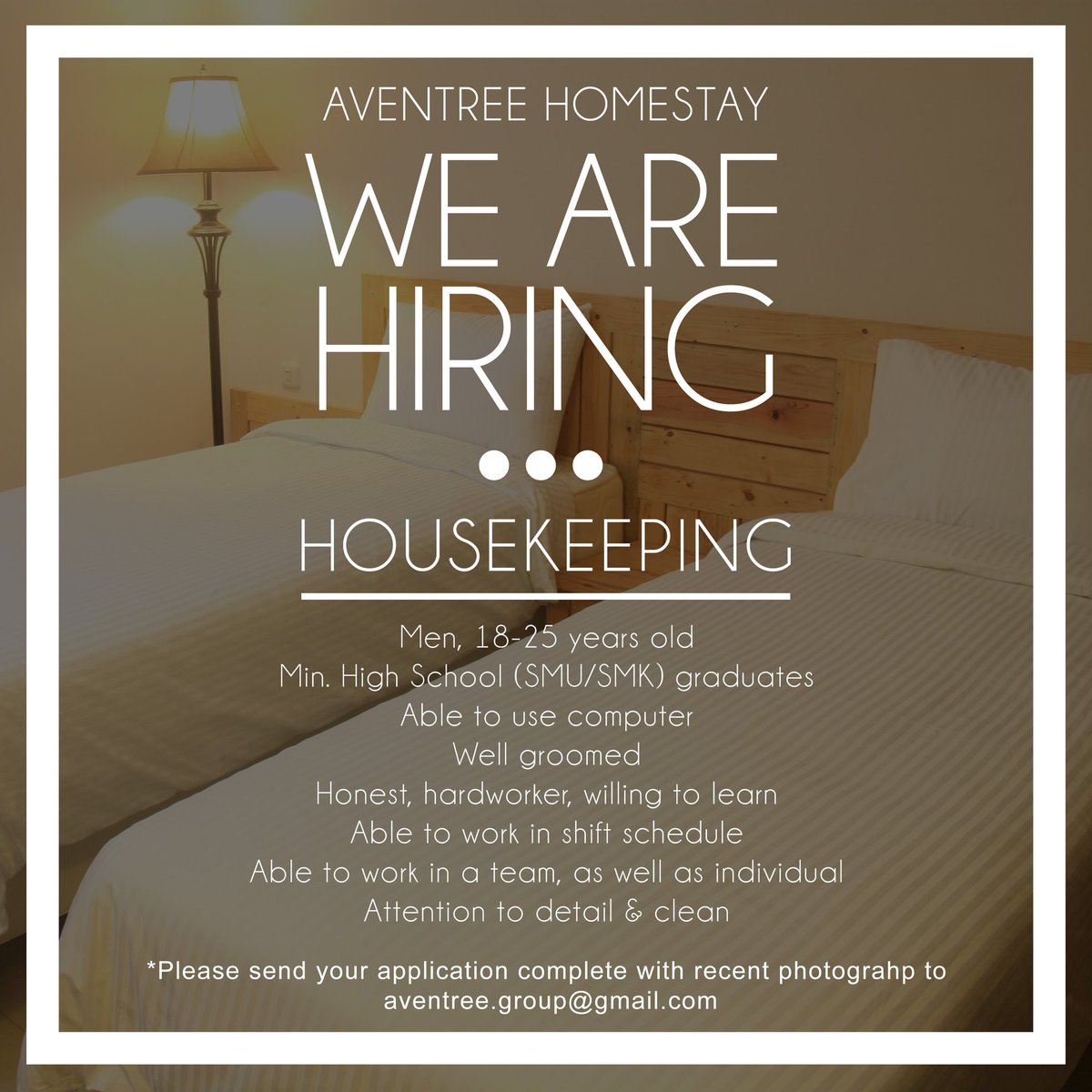AventreeID's tweet photo. WE ARE HIRING! Kirim CV kalian melalui email aventree.group@gmail.com batas waktu 10 April 17 @Lokermalang @LowonganMalang @LowKerMalang https://t.co/VSNysP1RAZ