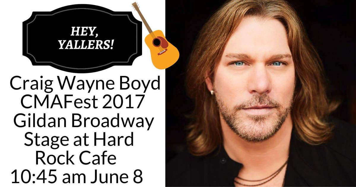 ThatThereLady's tweet photo. #ShareEm #PostEm #UseEm #CMAFest #CMAFEST2017 @CWBYall #stuckinmyhead #wildways #craigwayneboyd #countrymusic #musicislife #yallers https://t.co/ehtQOnUuX6
