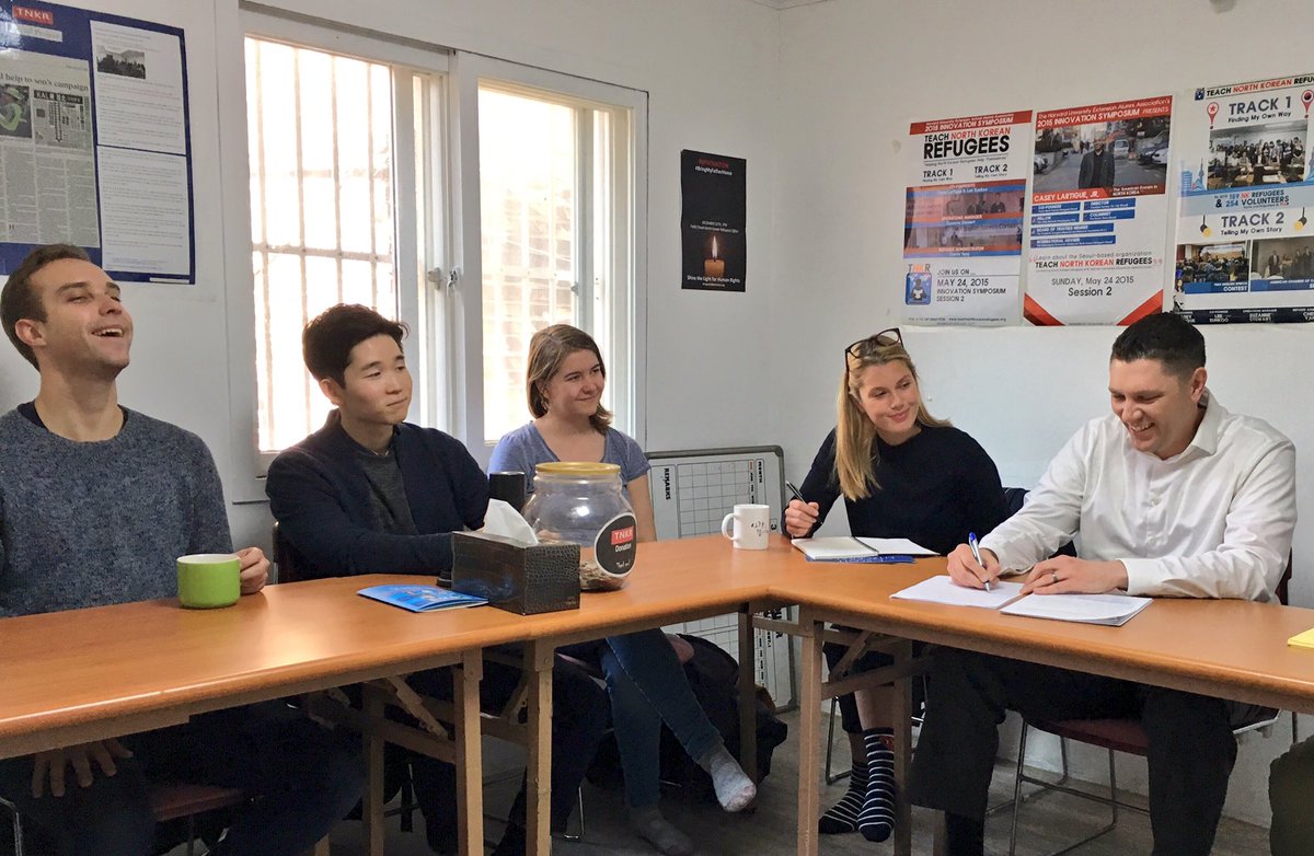 NKrefugeesFSI's tweet photo. Meet some of TNKR's newest #volunteers . They can't wait to make a difference in the lives of North Korean Refugees! https://t.co/5Dozy8GwoA