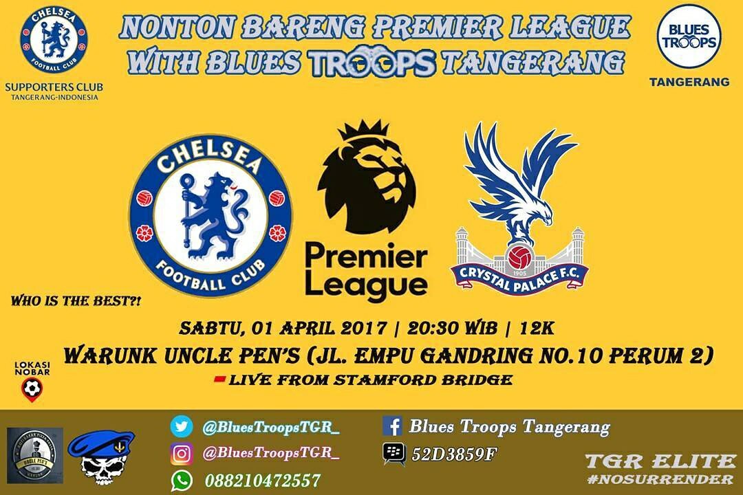 Uncle_pens's tweet photo. Nobar malam ini Chelsea vs Crystal Palace #LokasiNobar #infonobar #nobarchelsea https://t.co/Dyq5QICIbb