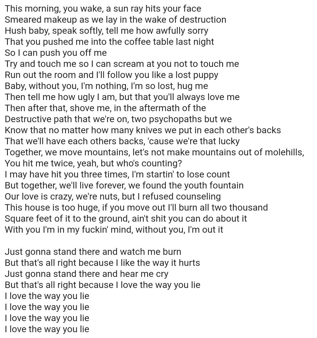 Bts Diary On Twitter Nowplaying Love The Way You Lie Part Ii By Rihanna Ft Eminem Https T Co Uyt0bqbd1a twitter