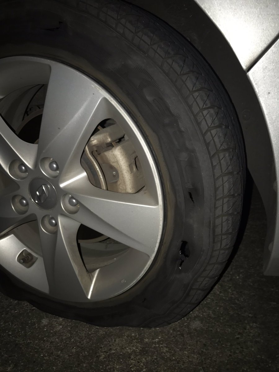 KellAhrens's tweet photo. thanks for slashing my tire... https://t.co/Sp8DVVuH4H