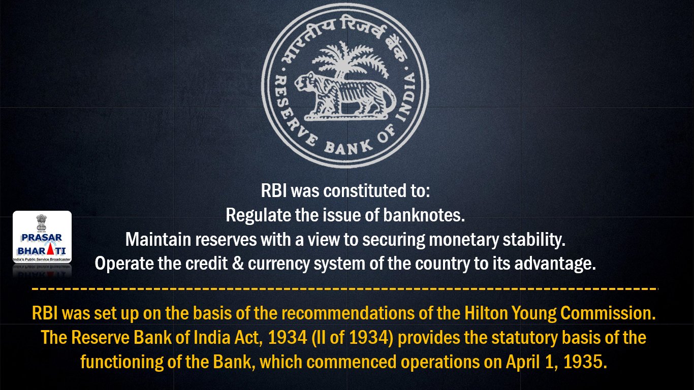 Prasar Bharati On Twitter Reserve Bank Of India Completes 82