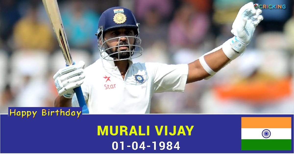 Happy Birthday Murali Vijay. The Indian cricket turns 33 today. 