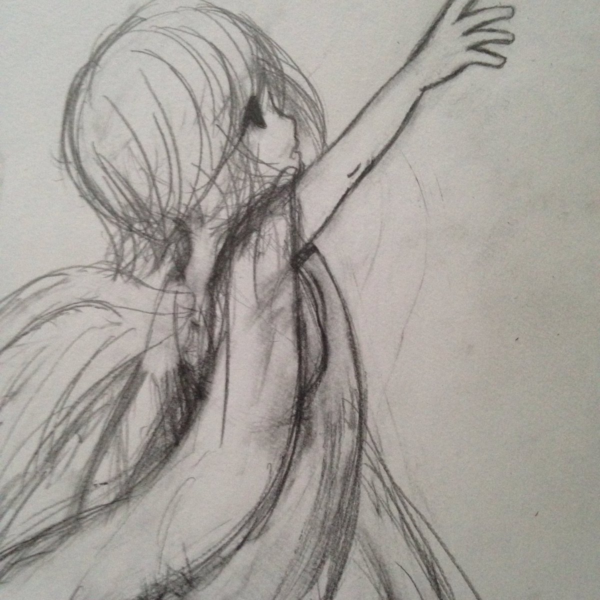 久しぶりに絵を描いた…。あくせすを聴きながら、なんも考えずに描いたら、こんな感じに。