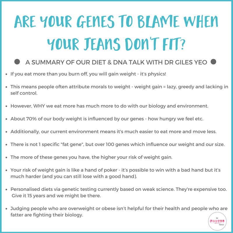 rooted_project's tweet photo. Here's our top 10 take home messages from out Diet &amp; DNA event with the awesome @GilesYeo https://t.co/wbG1m38qeb