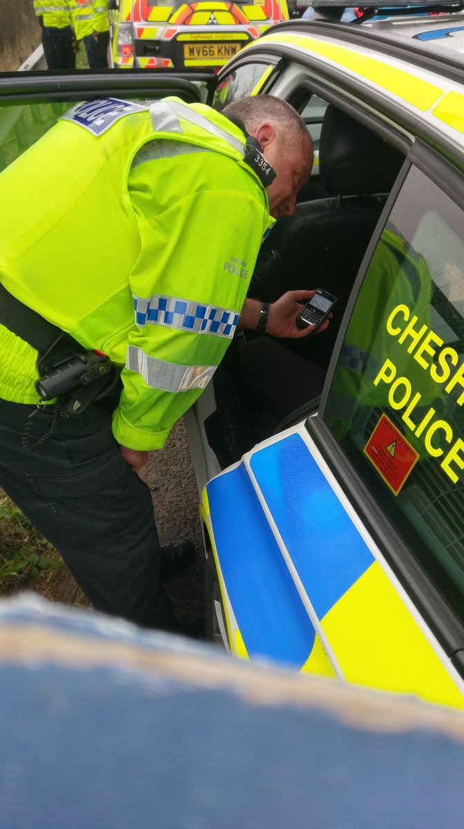 NWmwaypolice's tweet photo. The pedestrain arrested earlier J21 M6.Eventually remembered his name with a little help from our Finger print device.TOR issued #HT21 #HS33 https://t.co/IZJsIgZj7C