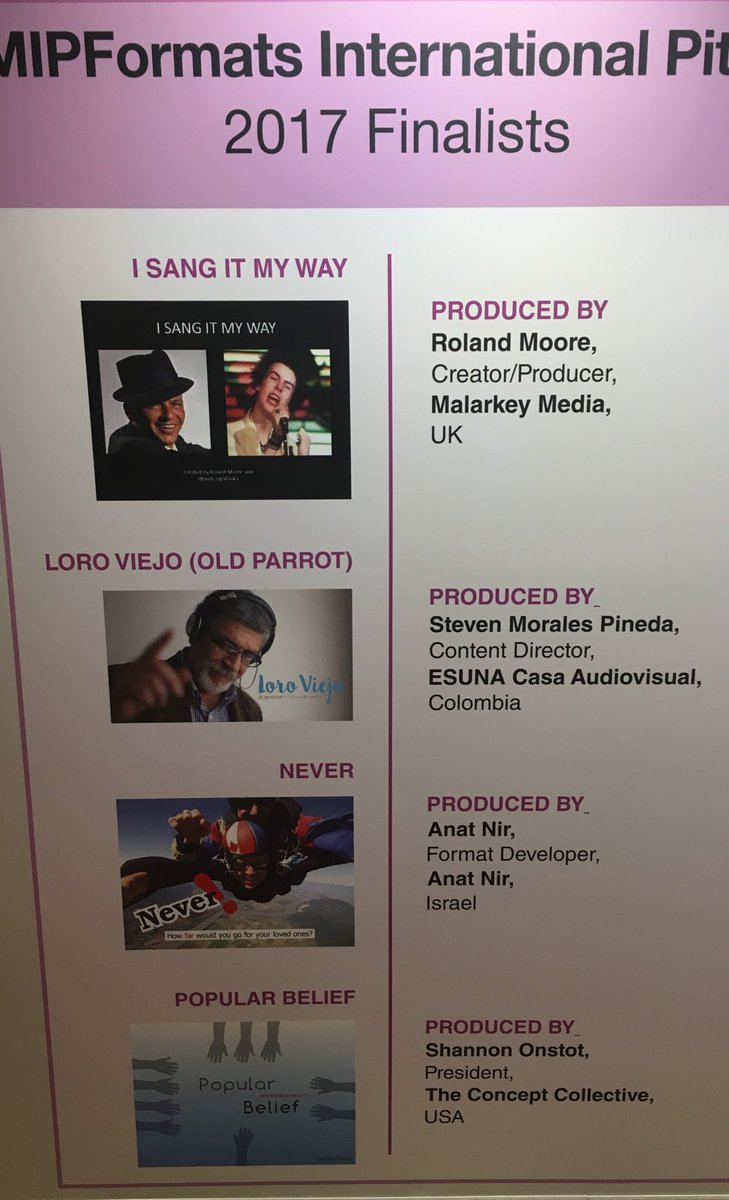 tccformats's tweet photo. .@mip @C21Media Lovely day for a pitch in Cannes! Come see what "Popular Belief" is all about. #mipformats #MIPTV https://t.co/emTlhwJW4W