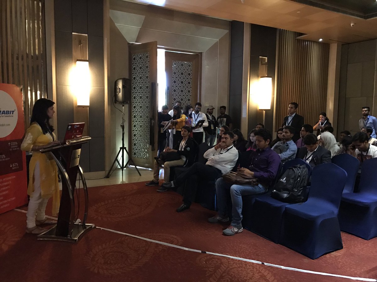 atul31gupta's tweet photo. @RadhikaBansalSF answering audience questions after her awesome session
#LightningDesignSystem 
#JDF17 
#Salesforce https://t.co/Daf92sMRgY