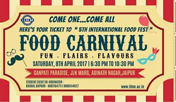 Vaibhav_IIHMJpr's tweet photo. Have A Night for #Fun,Flair&amp;Flavours Food Festival​ "Food Carnival" of @IIHMJAIPUR @subornobose @MansiKotecha @kaseraaman @ajitfnb @Naveen43 https://t.co/4UsyxSxI4Q