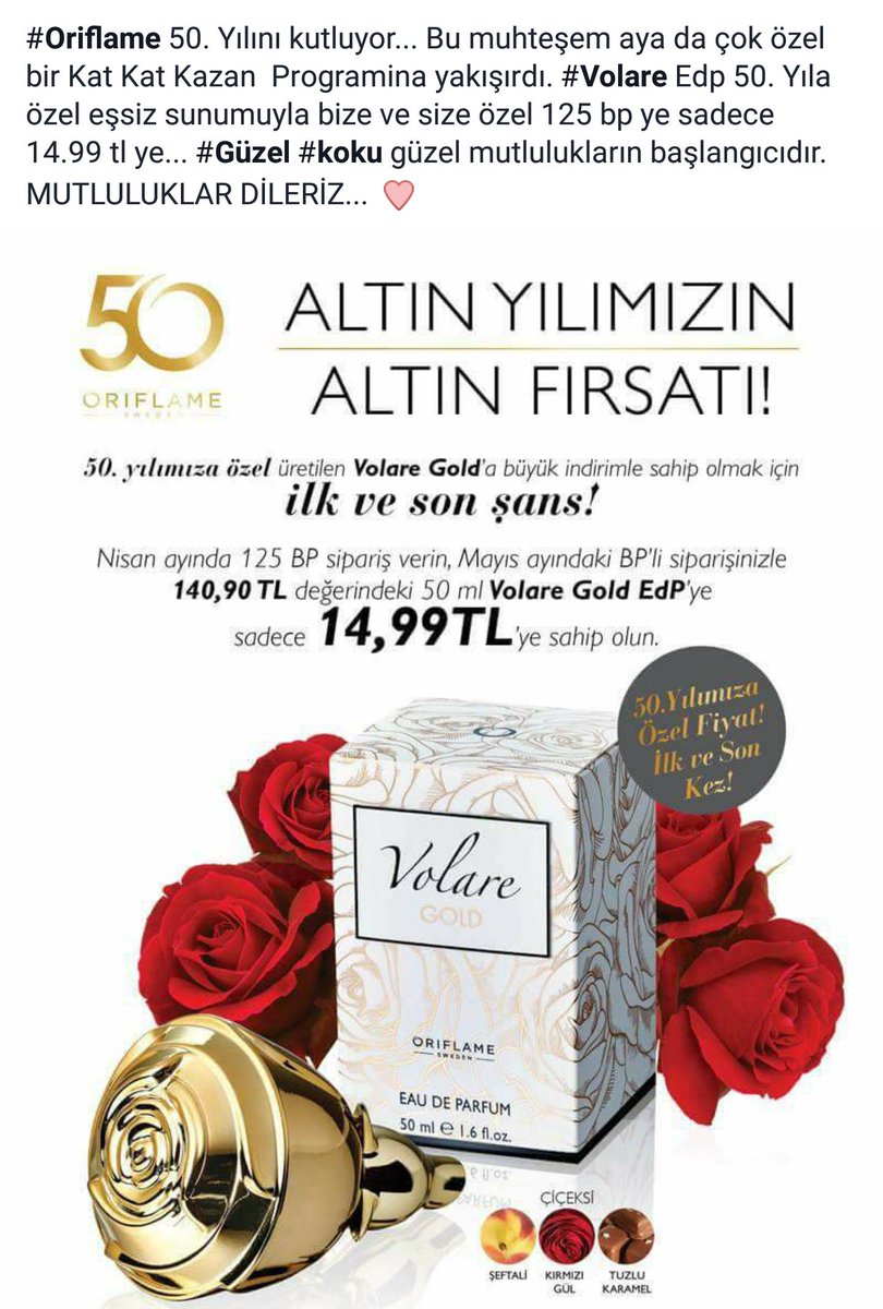 #Oriflame #edp #Güzel #koku #Volare #NurtenSarıtaş