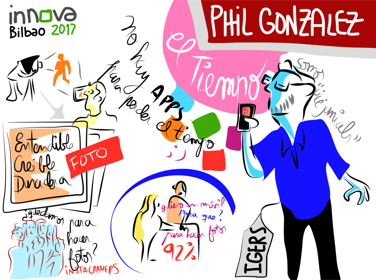 InnovaBilbao's tweet photo. El gran @PhilGonzalez y su #instagram en #innobi17 https://t.co/SXxPxLT0Qw