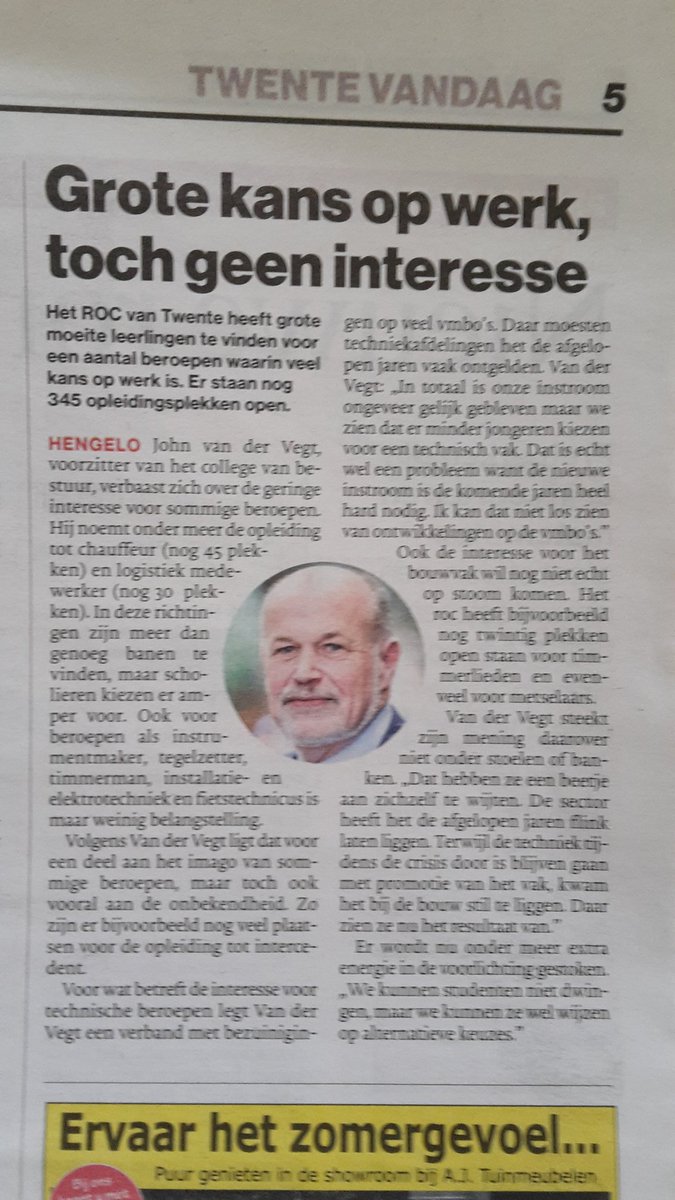 Aanmelden kan nog via rocvantwente.nl