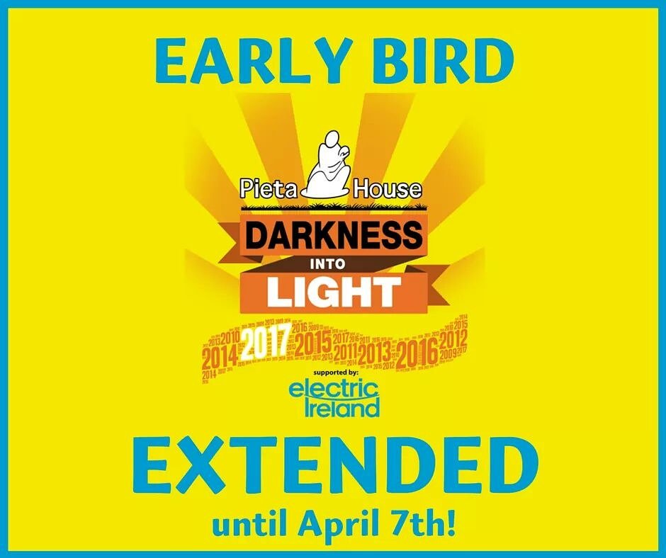 EARLY BIRD REGISTRATION EXTENDED UNTIL APRIL 7TH!!! dil.pieta.ie/event-informat…