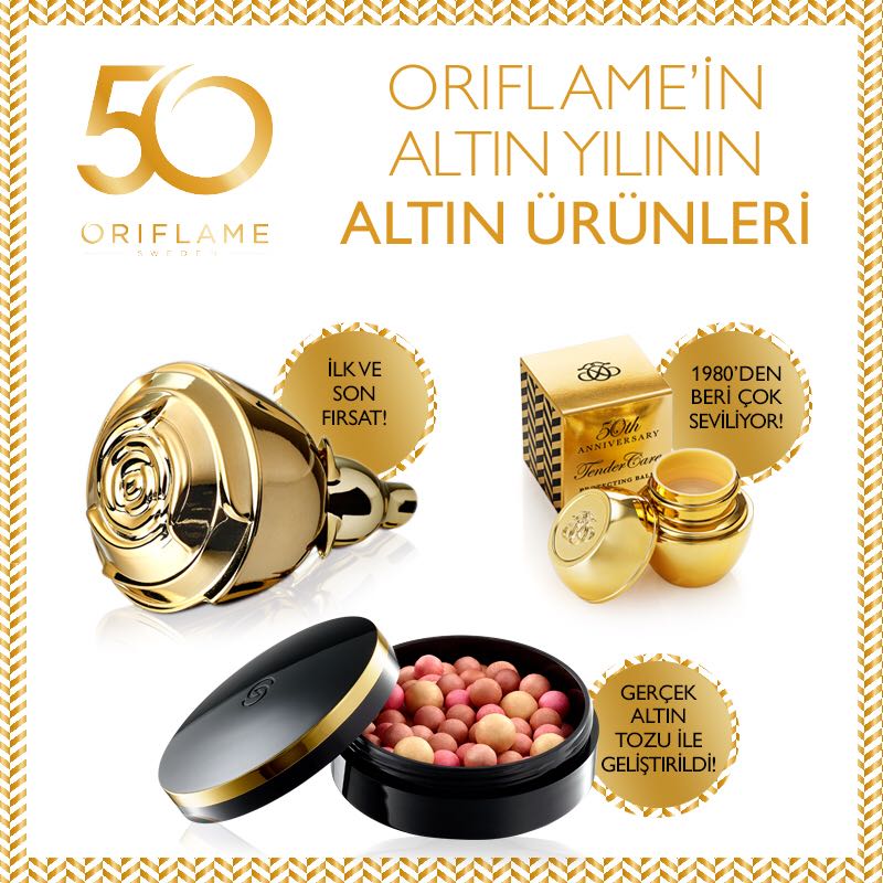 Sadece Nisan ayına Özel #Oriflame 50. Yılı şerefine altın sihri muhteşem ürünlerde... KAÇIRMAYIN  !!!