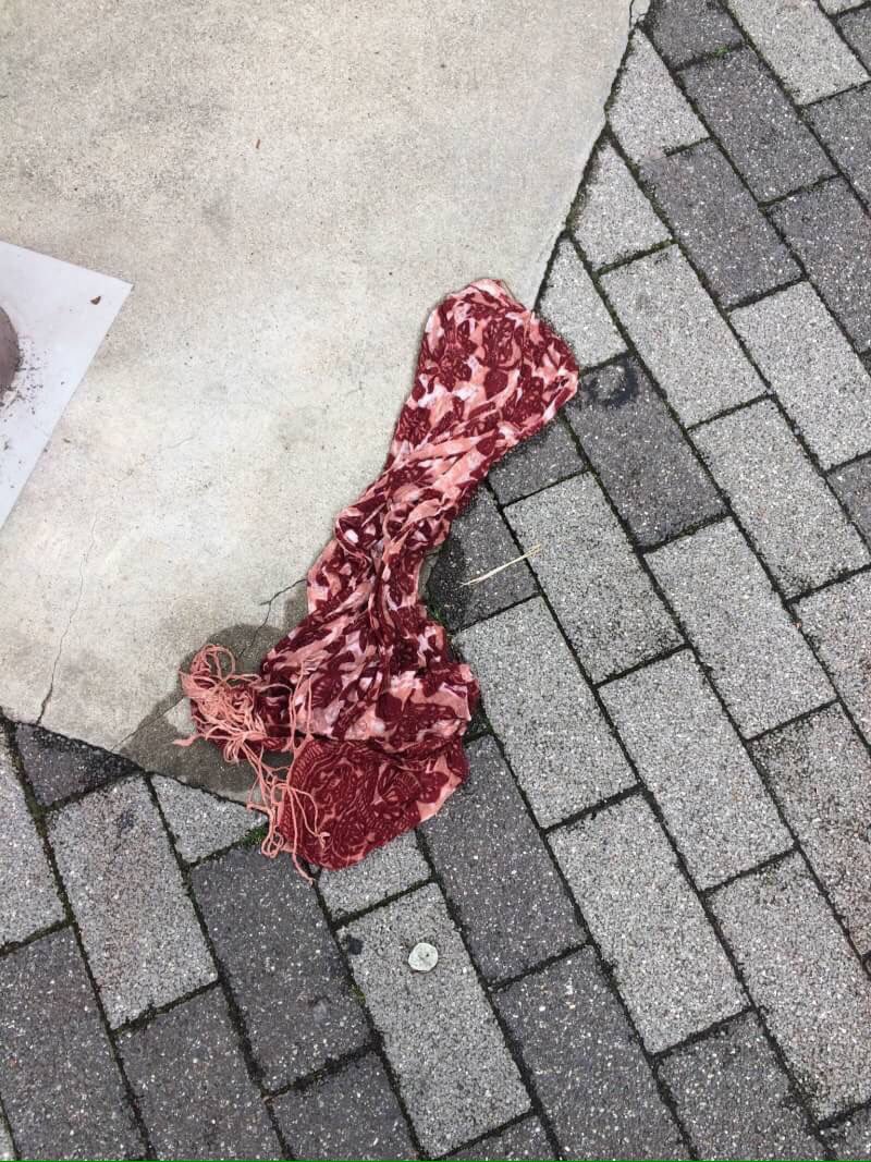 牛肉かと思いきや？牛肉っぽいスカーフだった!