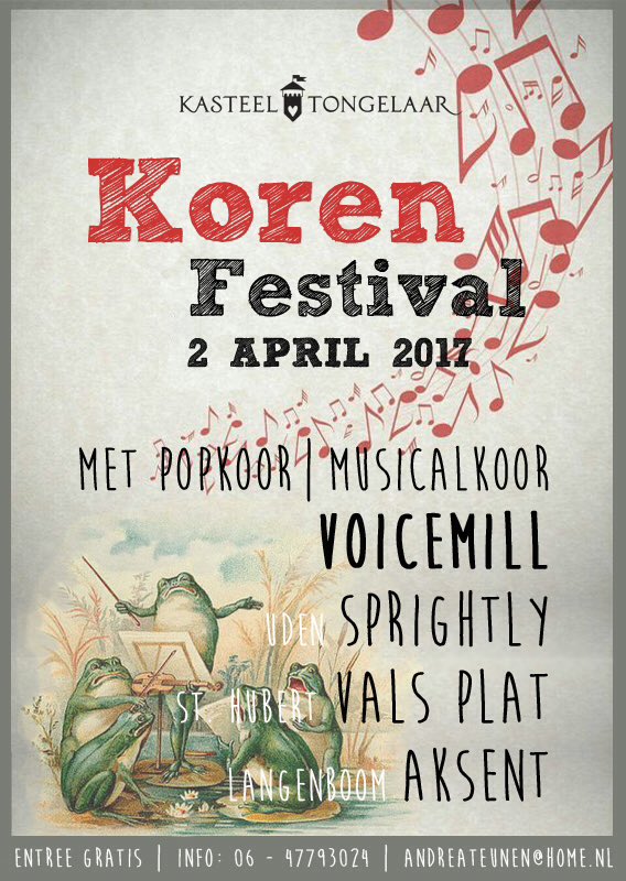 Al plannen voor zondagmiddag 2 april? Wat denkt u hiervan? U bent van harte welkom!