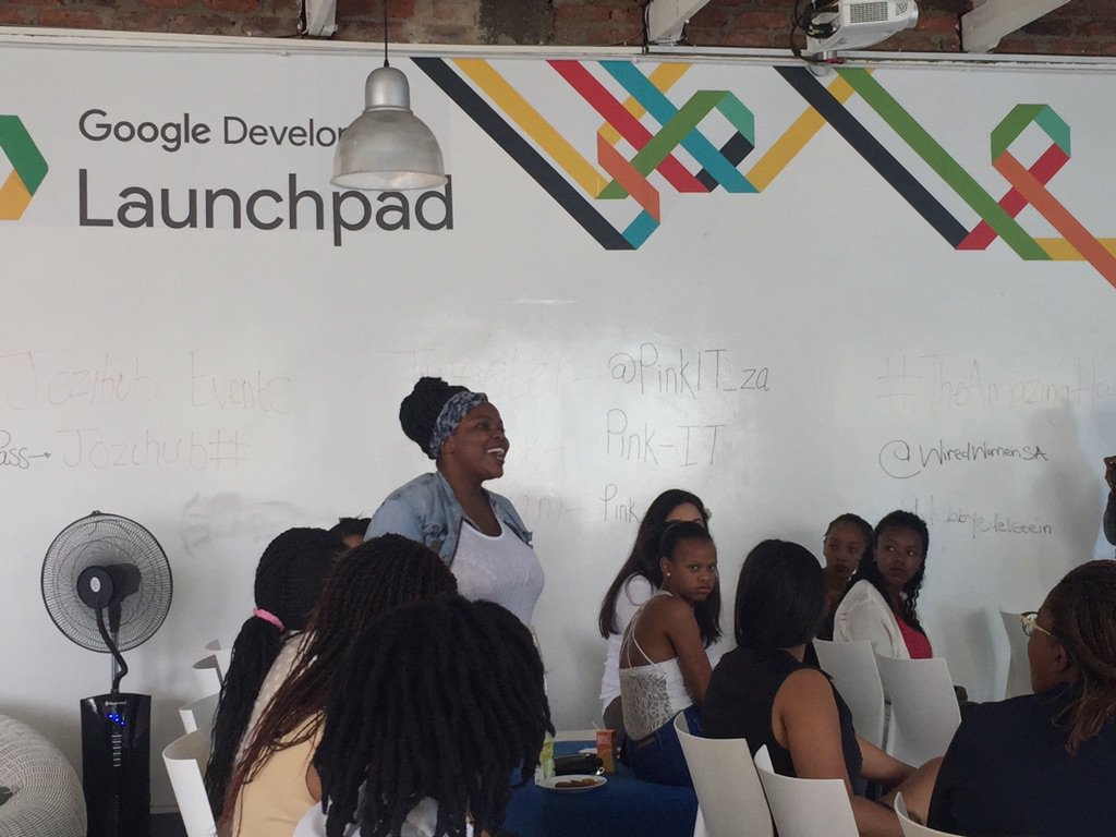WiredWomenSA's tweet photo. .@debbyedelstein encouraging women to speak up and advocate for each other @PinkIT_za #amazinghour https://t.co/gmlrTcfpyp