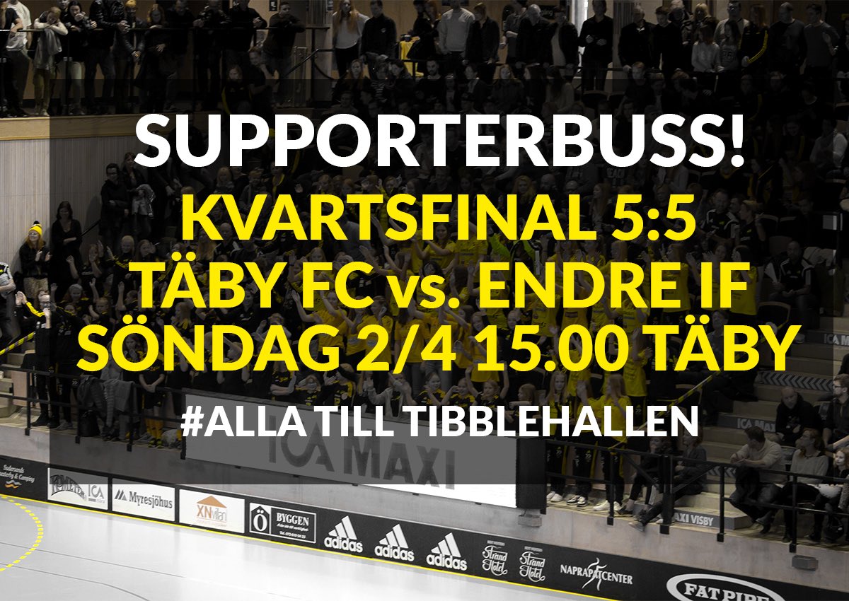 EndreIF's tweet photo. JA! SUPPORTERBUSS TILL TÄBY! Info och anmälan här: https://t.co/4LAssyy5RJ
#allatilltibblehallen #forzaendre https://t.co/2Eo46Iux3S