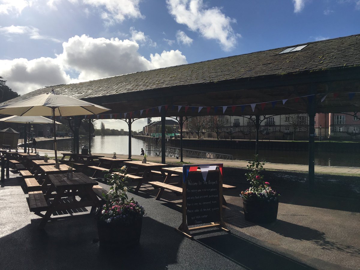 TheProspect1's tweet image. We have our view &amp;amp; seating area back! We'd ❤️to see you on #ExeterQuay #EatDrinkRelax #NewMenu #Independents #Shop #Active #WellBeing