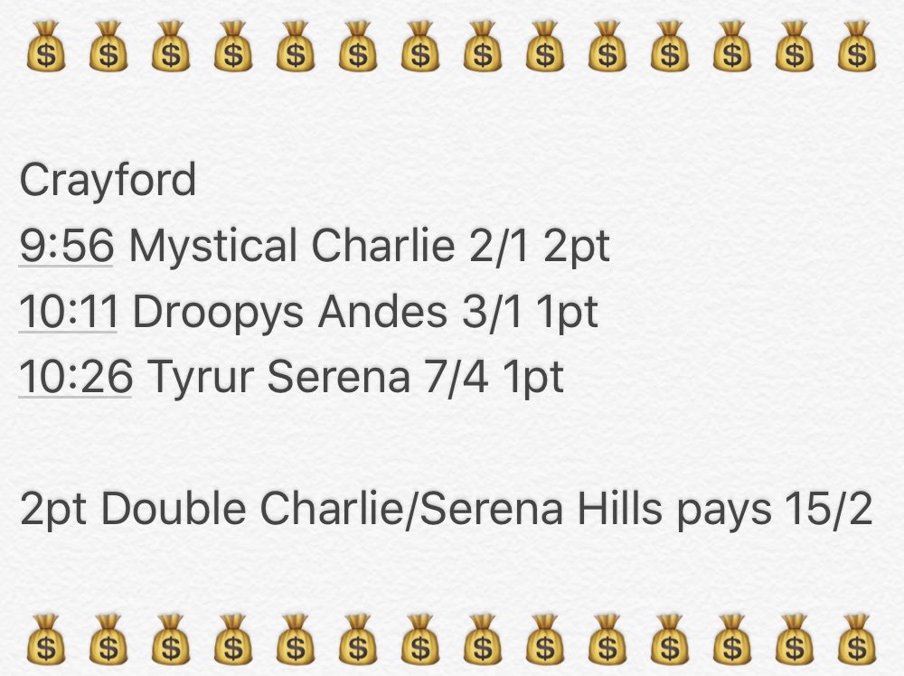 GreyhoundGenius's tweet image. 50 RT's Cheers! 👍🏻 Here are today's bets. Have a great day everyone!